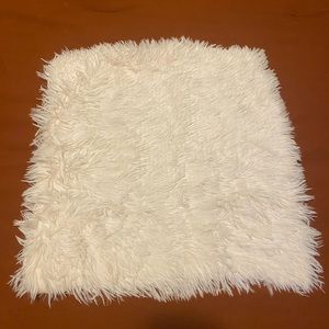 Fluffy decorative pillow case